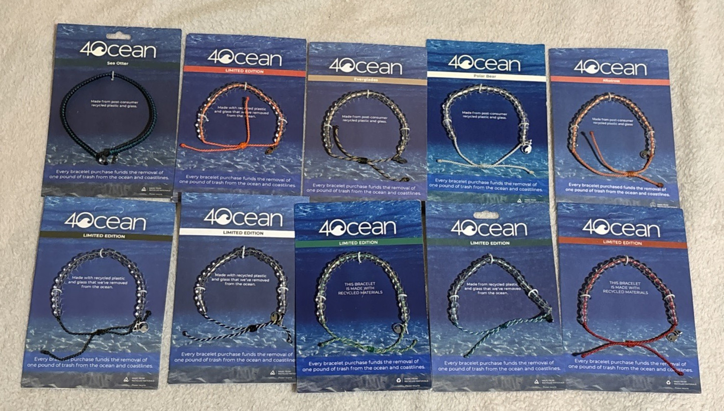 4Ocean Clear Bead Bracelets