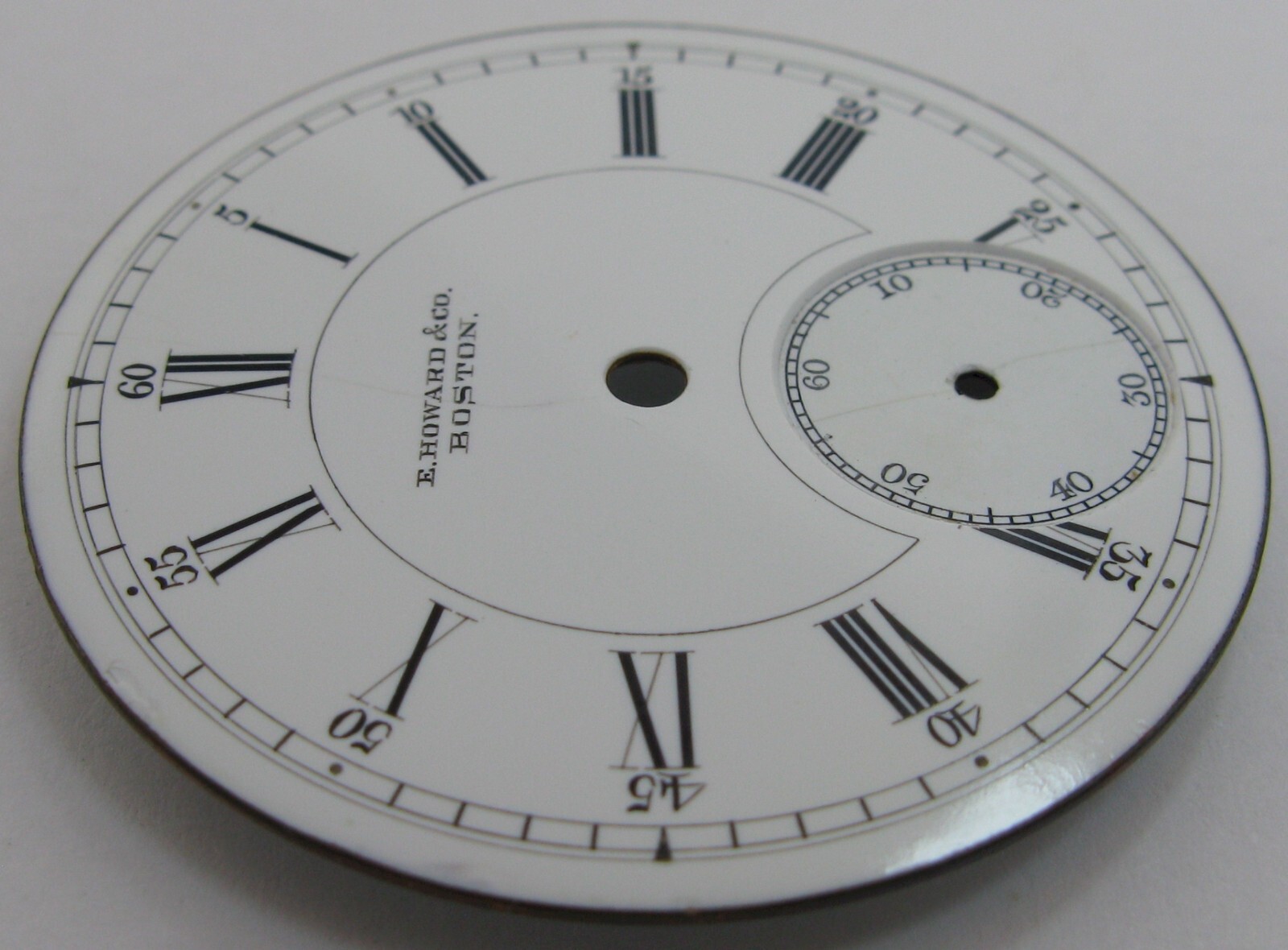 Pocket Watch Howard Boston 18s porcelain Fine DIAL diameter 45.4 mm for parts
