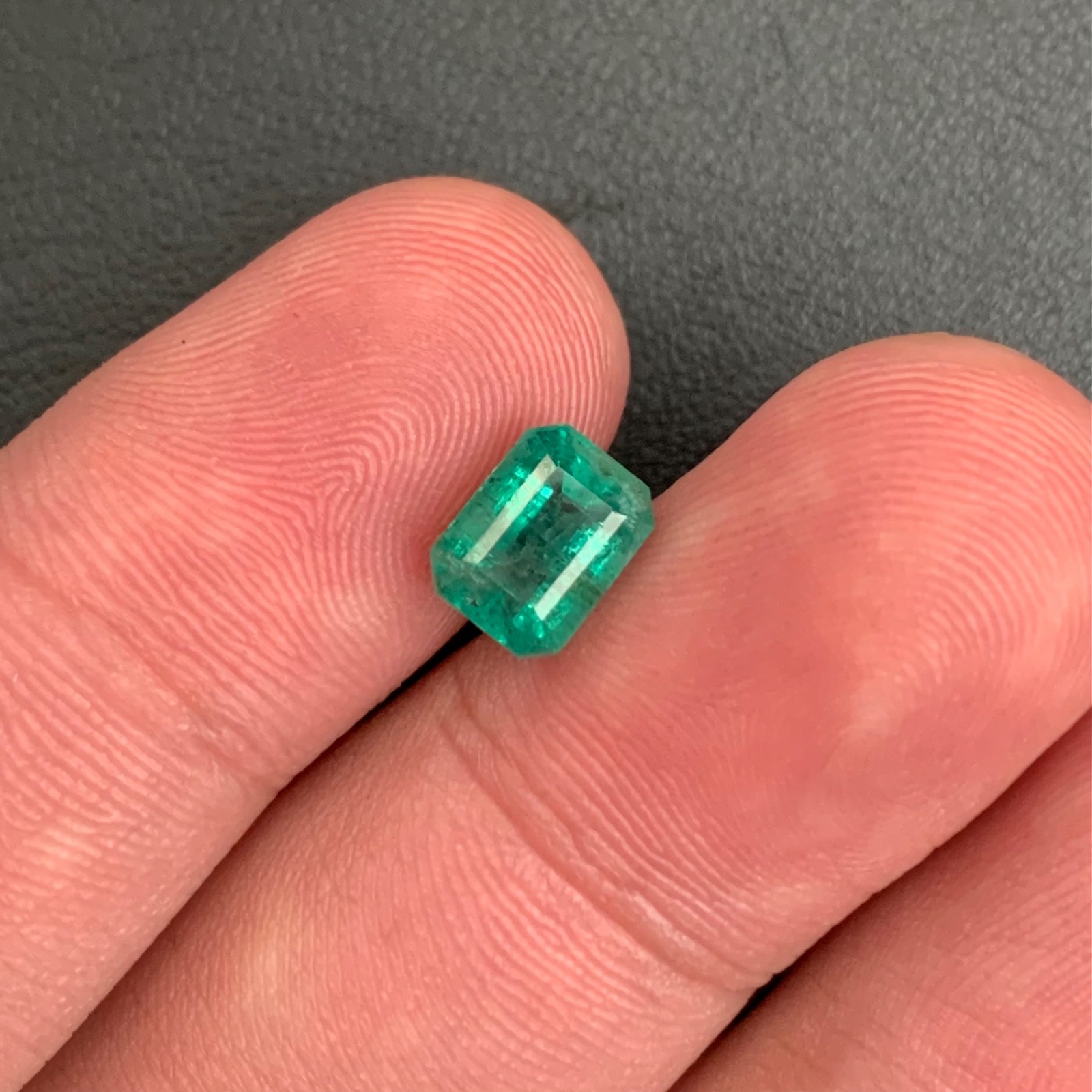 2.44 Ct Natural Zambian Emerald Green Octagon Cut Loose Gemstone