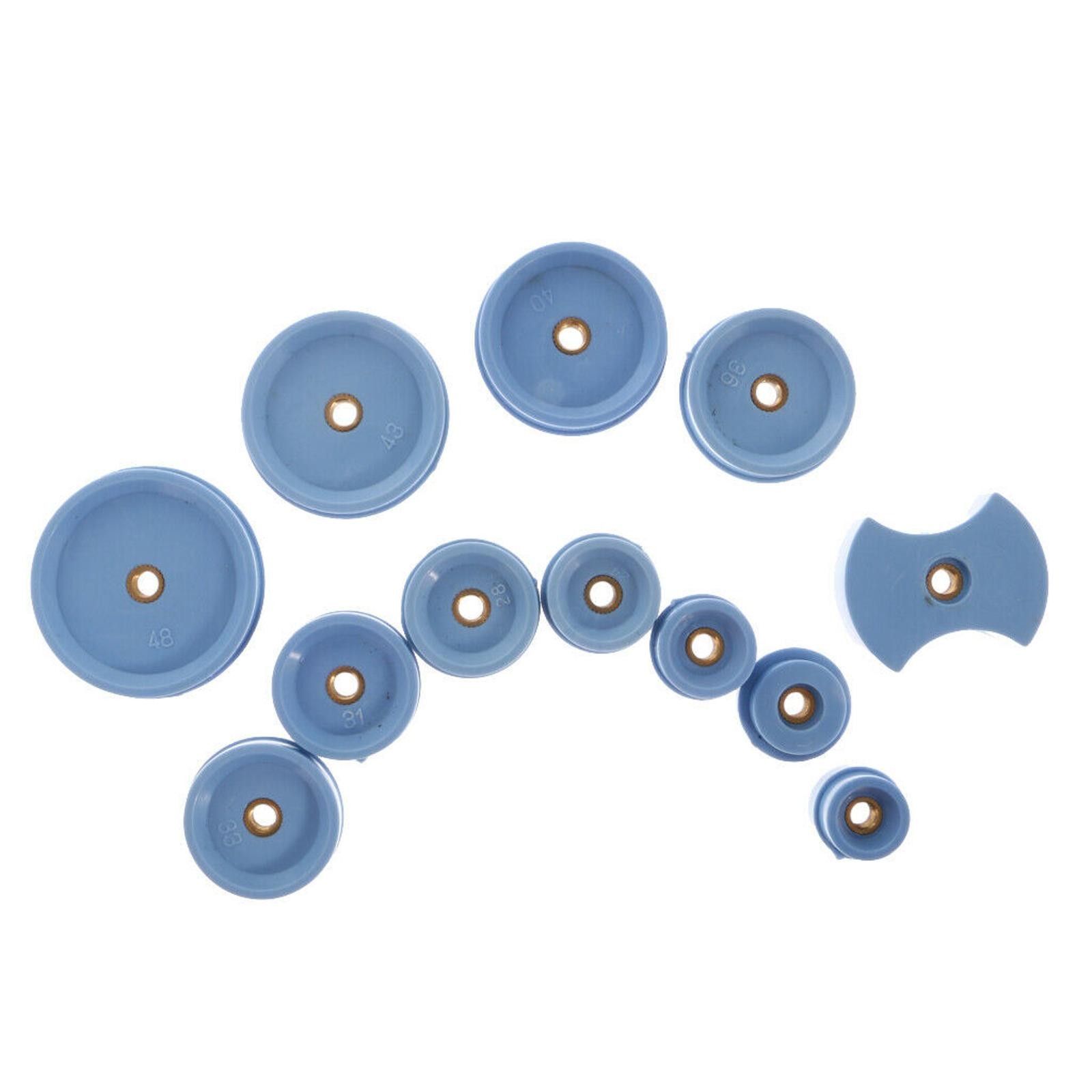 12Pcs 17-50mm Watch Back Press Set Closer Crystal Glass Fitting Watchmaker Tool