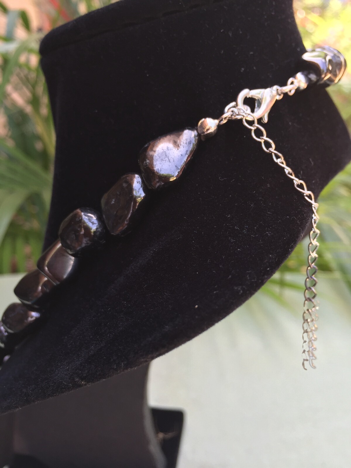 Elite Shungite Necklace Noble Tumbled Shungite Nugget Necklace Chain Karelia.