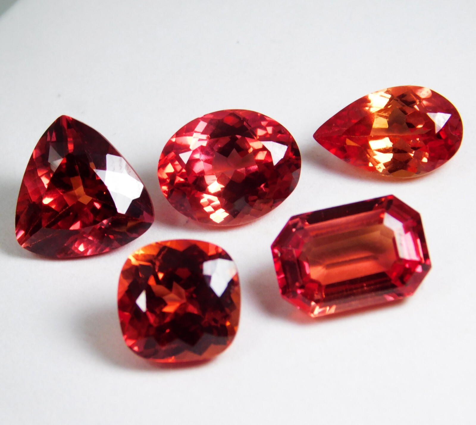 Natural Orange Pink Padparadscha Sapphire 31.50 Ct Certified Mixed Gemstone Lot