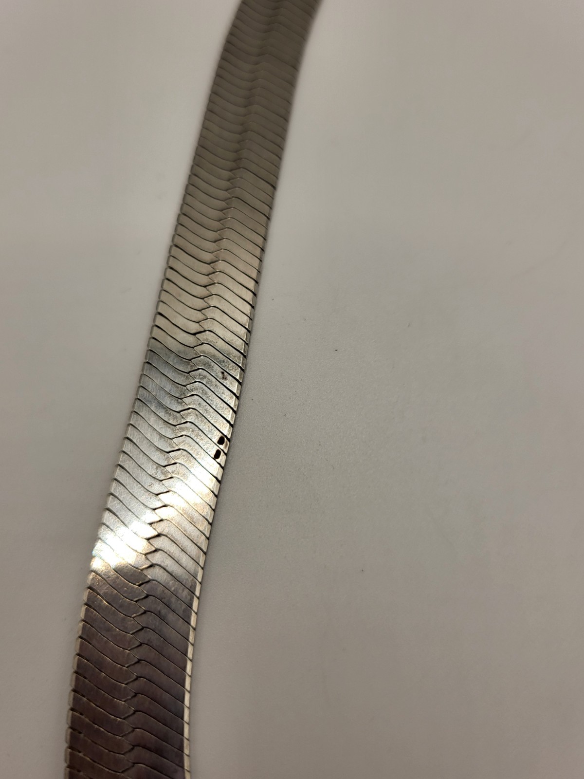 Solid 925 Sterling Herringbone 10.8MM Wide Necklace 20″ GLO Italy Necklace