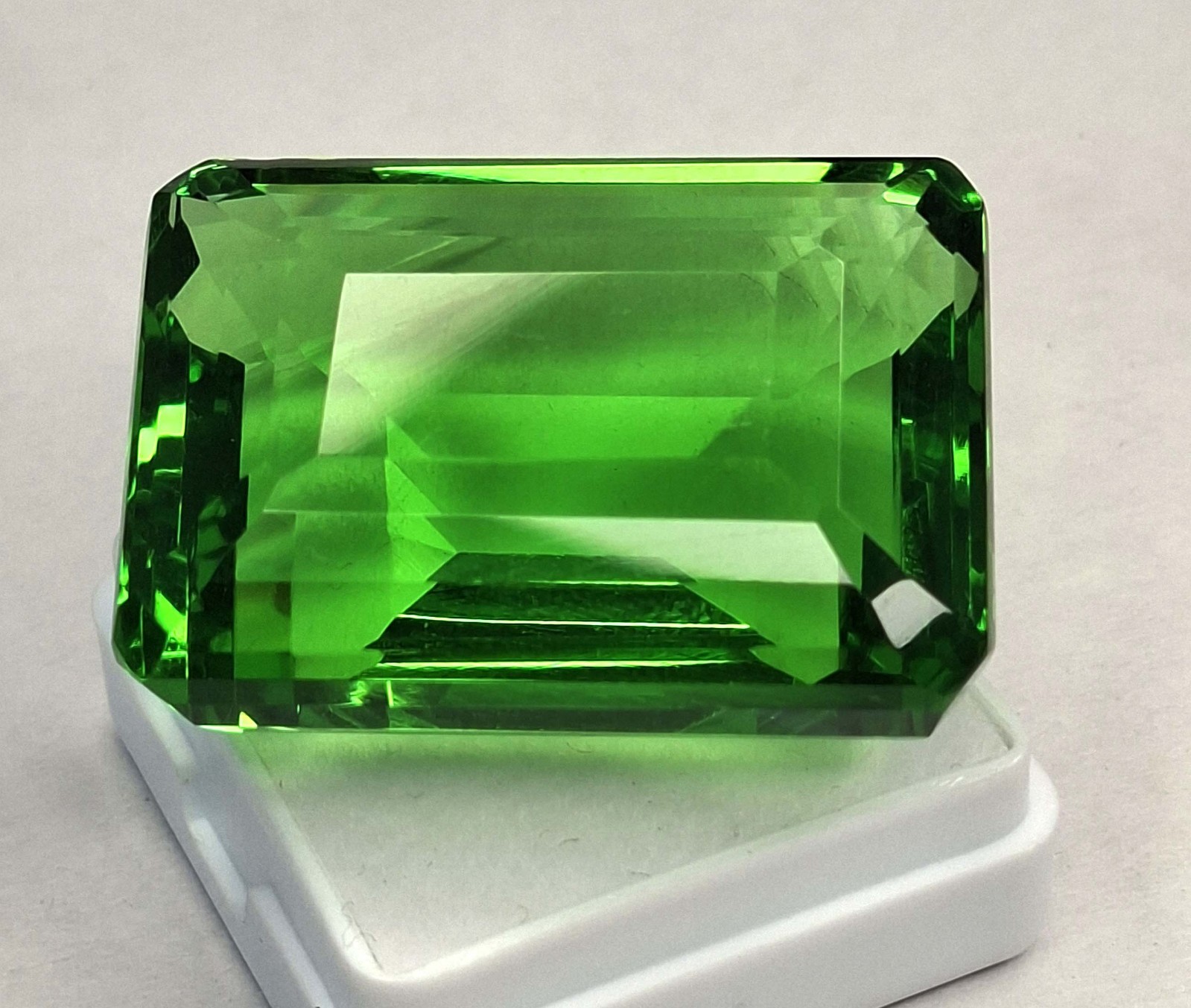 Green Colour Topaz Emerald Cut Natural 92-94 Ct Certified Loose Gemstone RK1125