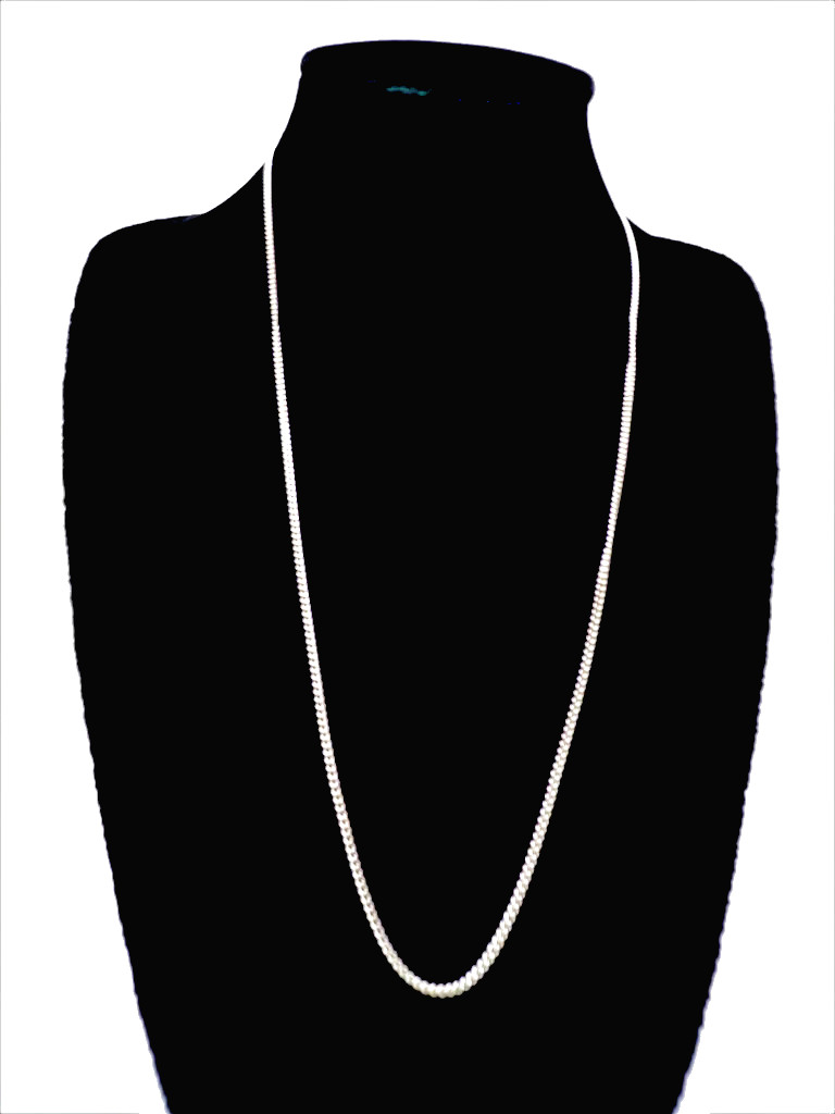 NEW 2mm/26″ STERLING SILVER CONTINUIOUS CURB LINK CHAIN ~ #64F (#1)