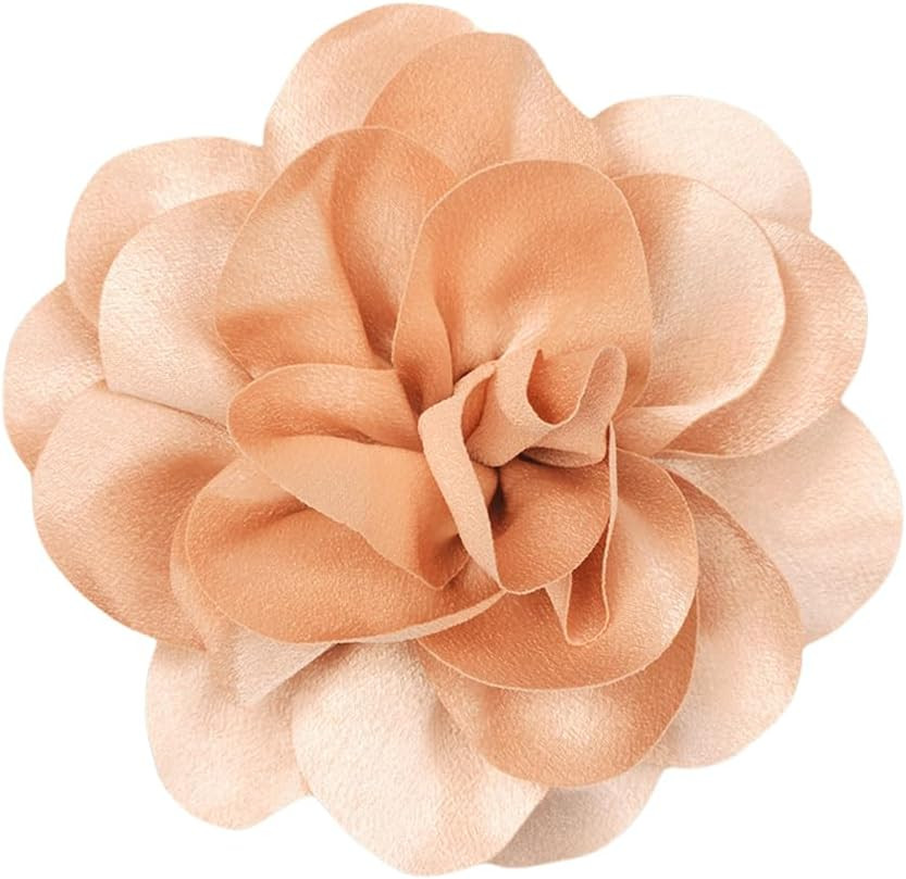 Large Rose Flower Brooches Chiffon Camellia Brooch Lapel Pins Hair Clips Hat Pin