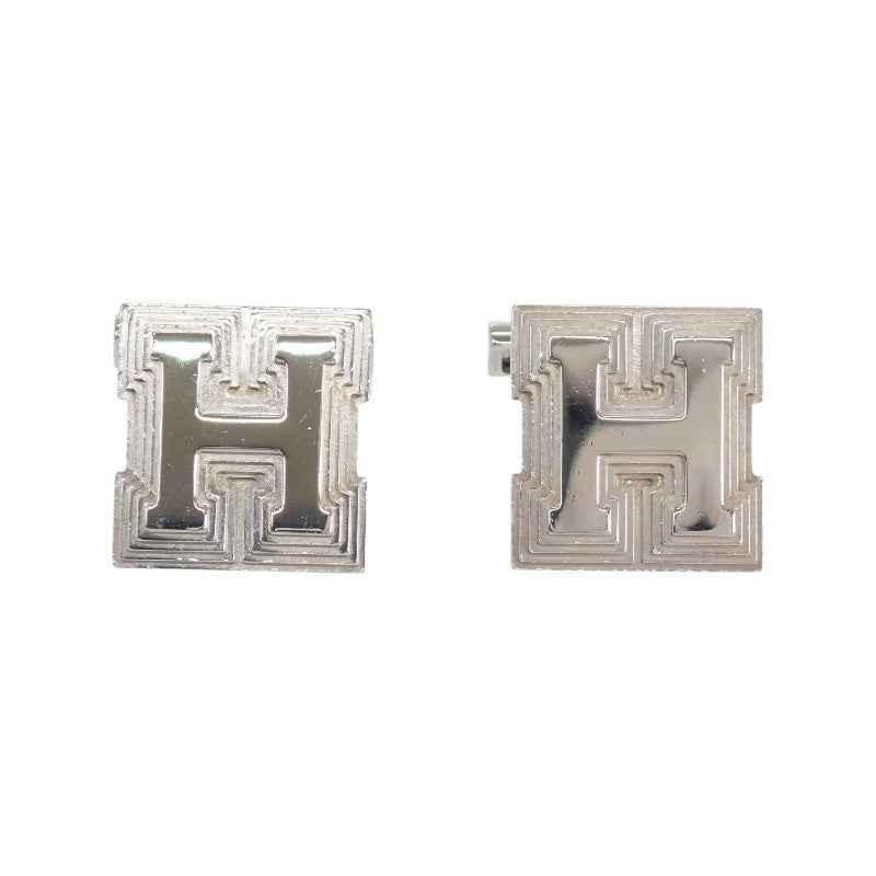 HERMES H Logo Cufflinks Silver 925 Men’s ISY