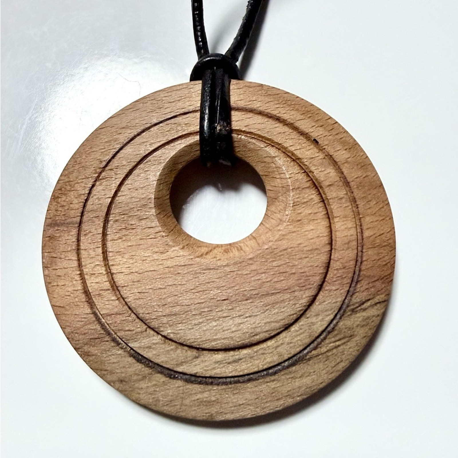 Scandinavian Modern Style Wooden Pendant Necklace Minimalist Design
