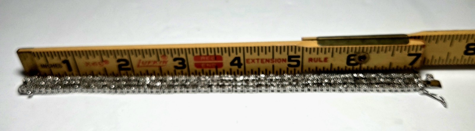 Signed FED 925 Sterling Silver 3-Row Tennis Bracelet CZ Triple Strand 7.5″