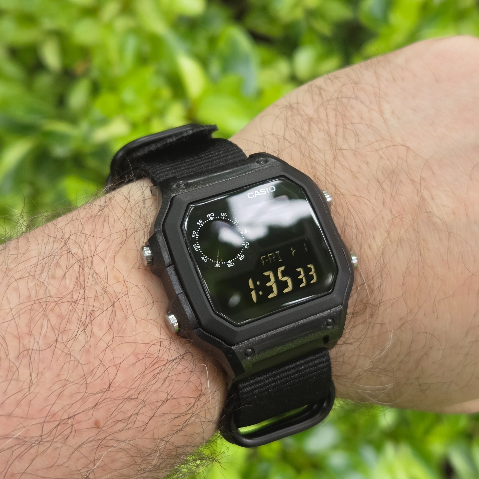 CASIO AE-1200WHD. Royale World Time Watch Mod. Blackout Negative. Hydromod.