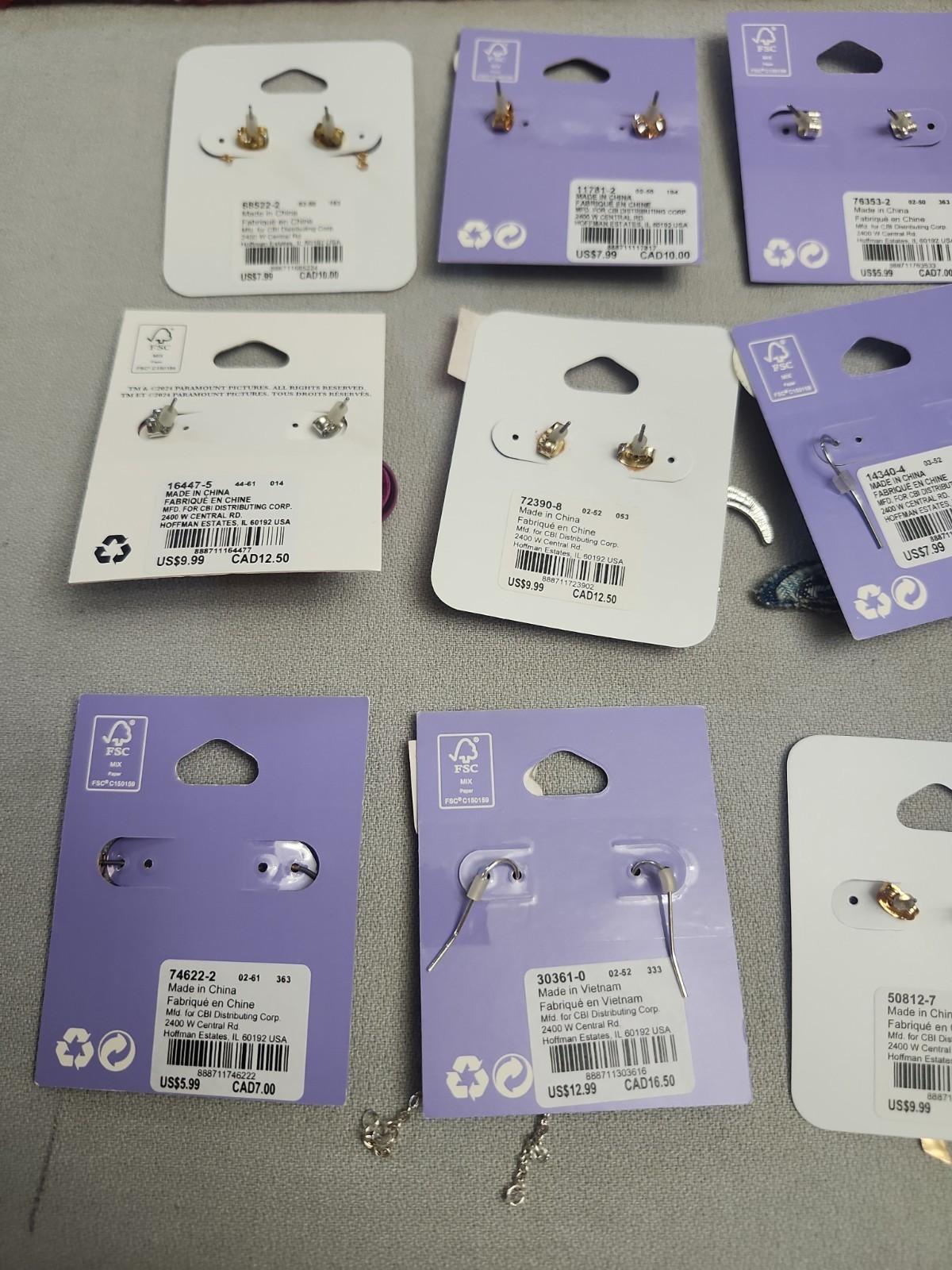 Claire’s Fashion Jewelry Pierced Earrings. Lot Of 21 Pieces