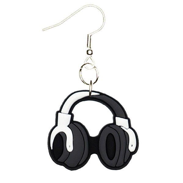 Headphones Earrings Handmade Hypoallergenic Silver Plated Fishhooks