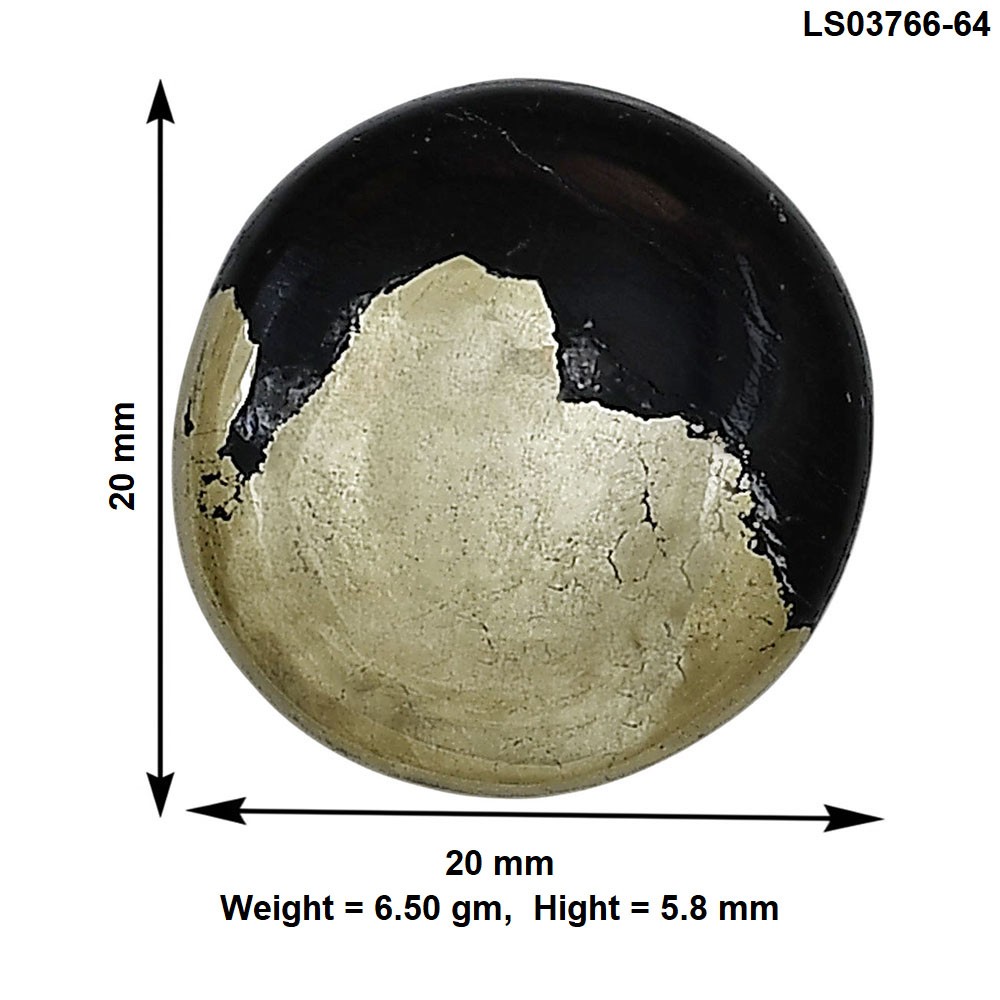 Natural Apache Gold 20x20x5.8 mm Round Shape Polished Loose Gemstone LS03766-64