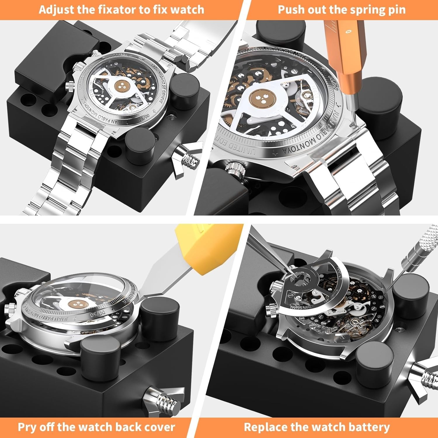 Watch Link Removal Kit, BYNIIUR Watch Repair Kit, Watch Case Opener Spring Bar T