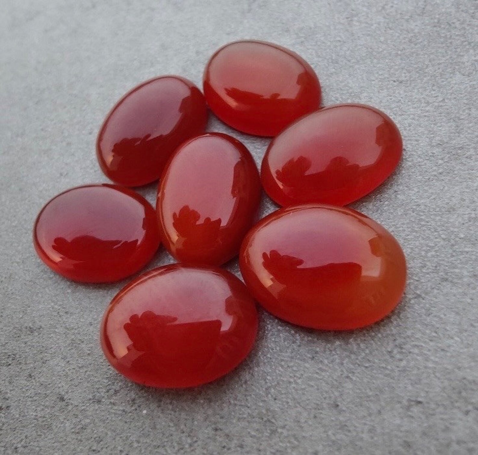 Natural Red Onyx Gemstone Oval Cabochon Gemstone Calibrated Size 4×6 to 10×14