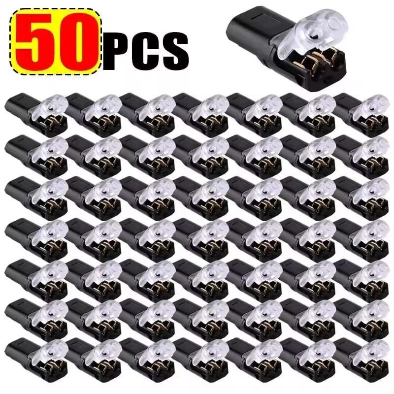 10~100pcs Double-Wire Plug-in Connector,Cable Clamp with Locking Buckle US STOCK