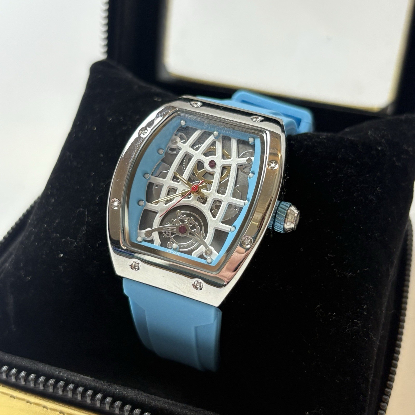 IceTime 33mm Blue Dial Steel Ladies Luxury Watch 0.10ct Diamonds IT25