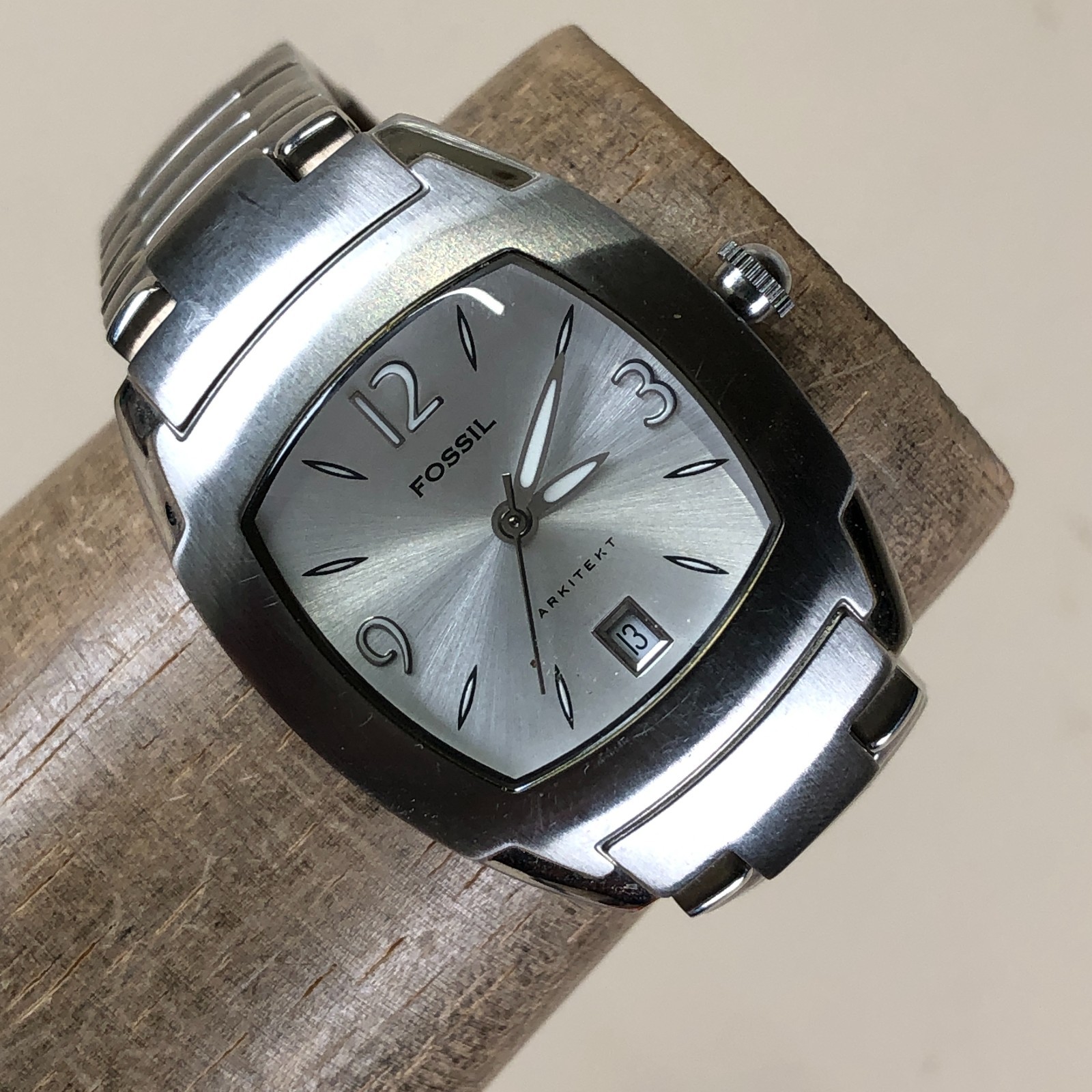 Fossil Arkitekt Womens FS-2939 Date Stainless steel Quartz 29mm Watch 5 3/4″