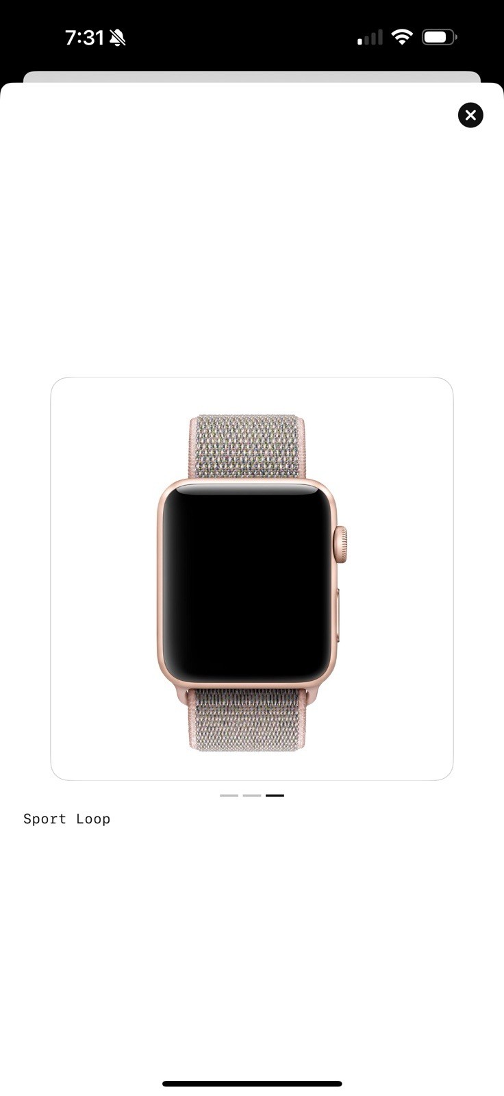 Apple Watch Sport Loop 40mm (38/41) Genuine OEM Pink Sand Used