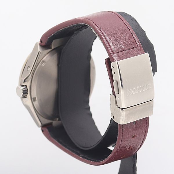 Citizen Attesa BU0060-17W Eco-Drive Triple Calendar Titanium Burgundy Dial Watch