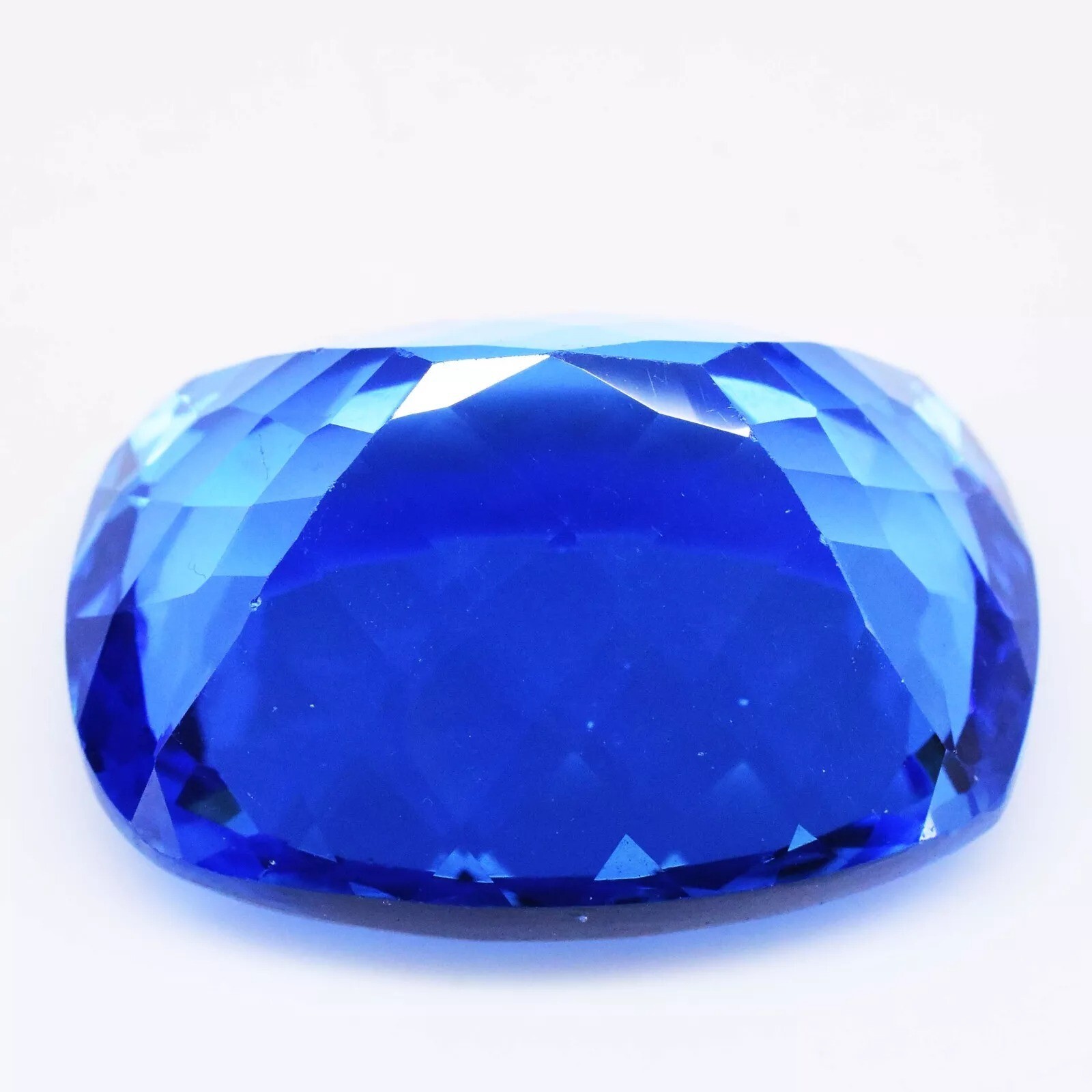 Glossy Blue Sapphire 98-100 Ct Natural Cushion Cut Cambodian Certified Gemstone