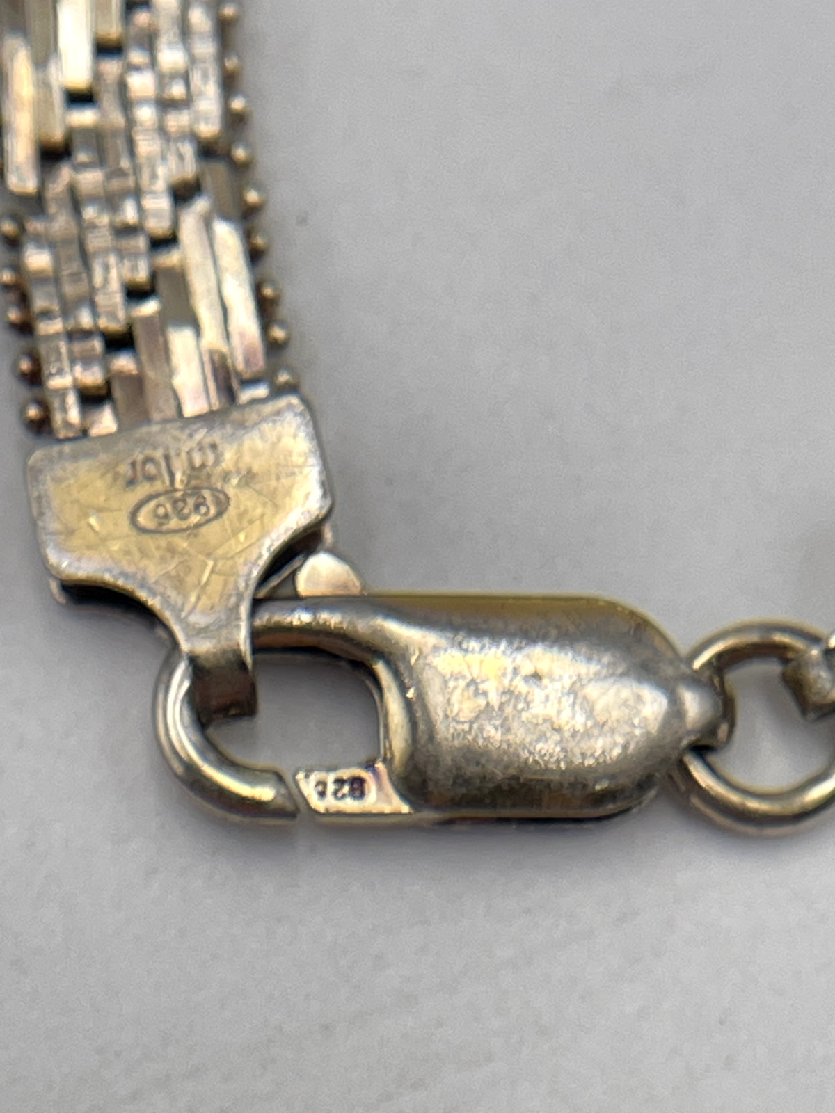 STERLING SILVER 925 MILOR ITALY 7.5″ CHAIN 7 mm Wide BRACELET 15.7g