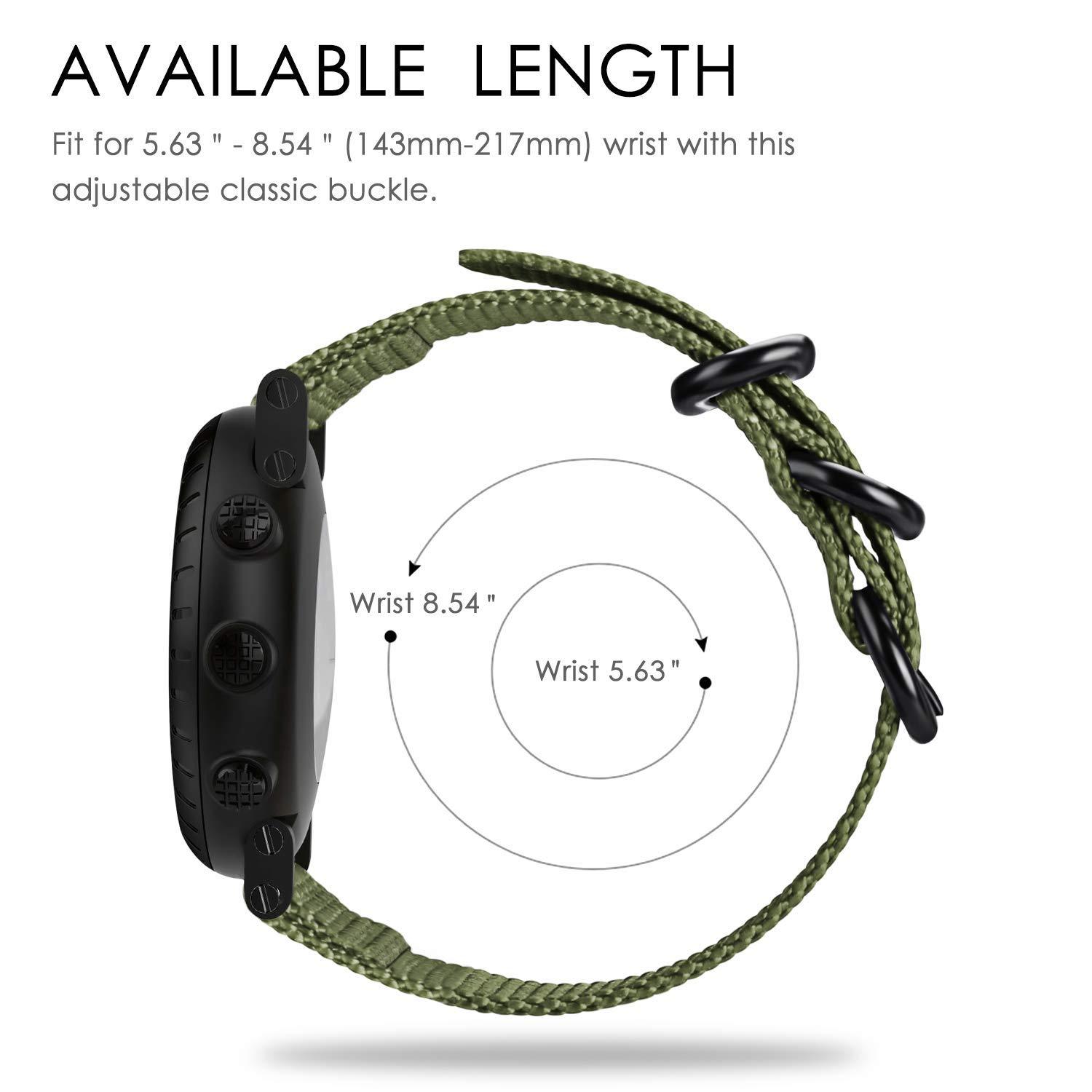 For Suunto Core Watch Band Premium Woven Nylon Sport Strap with Metal Buckle