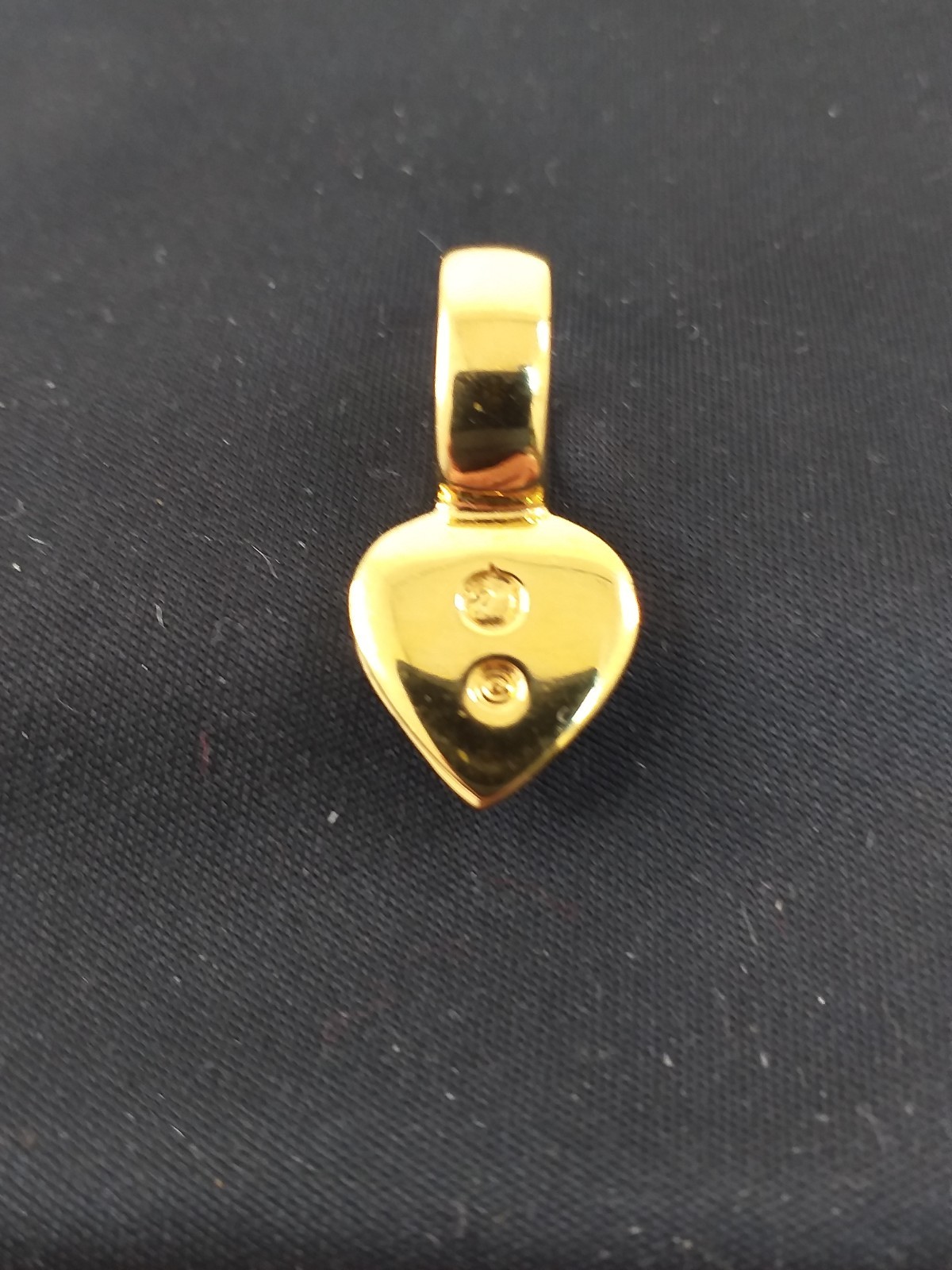 Swarovski Crystal Pave Heart Pendant Gold Tone Clear Swan Signed (H12)