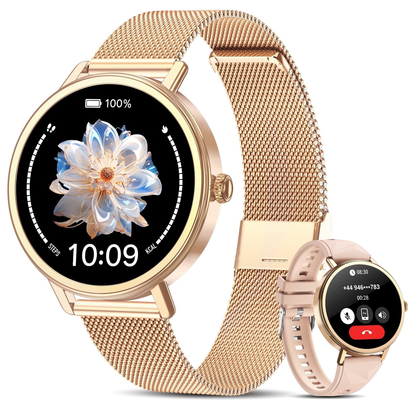 Smart Watch for Women, Answer/Make Call, 1.26″ AMOLED Touchscreen Fitness Tra…