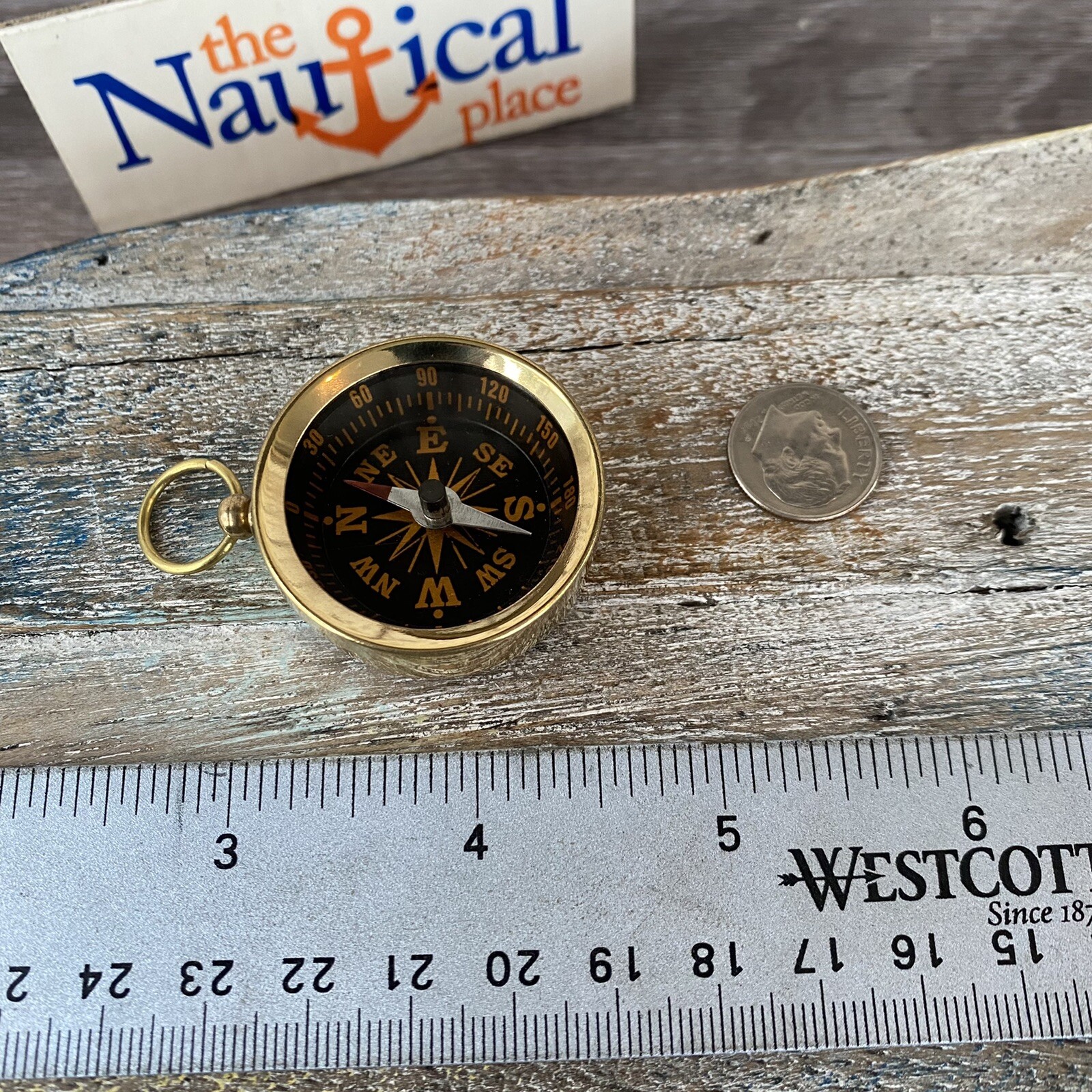 Brass Telescope & Compass Gift Set w/ Velvet Bag / Optional 27″ Chains -Necklace