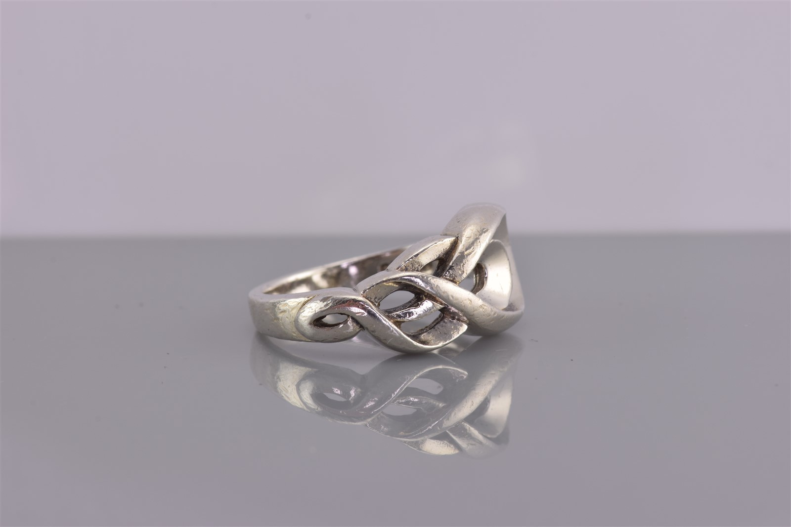 Peter Stone PSCL Sterling Silver Swirled Looped Ribbon Band Ring 925 Sz: 7
