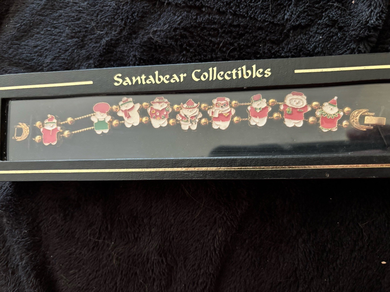 NEW Marshall Fields Santabear Collectibles Bracelet Vintage Christmas Rare
