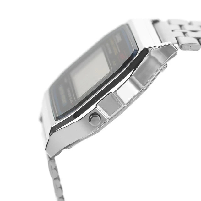 Casio A159WA-N1DF Standard Digital Silver Metal Multi-row Band New R8041010