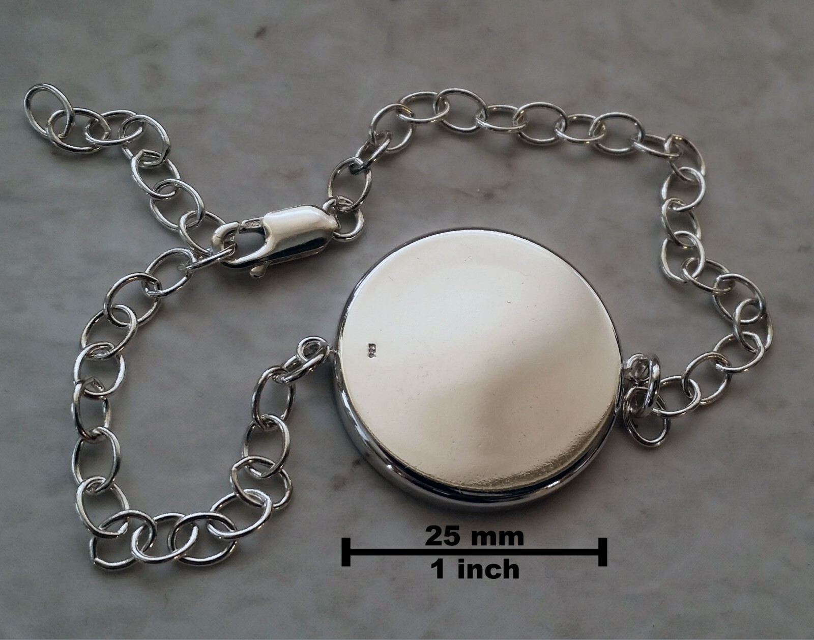 High Blood Pressure Medical Alert 925 Sterling Silver Adjustable Bracelet