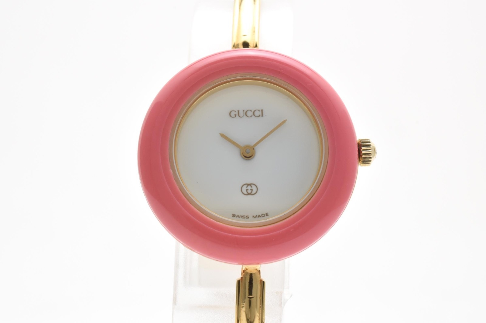 Rare!! GUCCI Change Bezel 11/12.2 1100L Gold Vintage Quartz 12 colors with Box