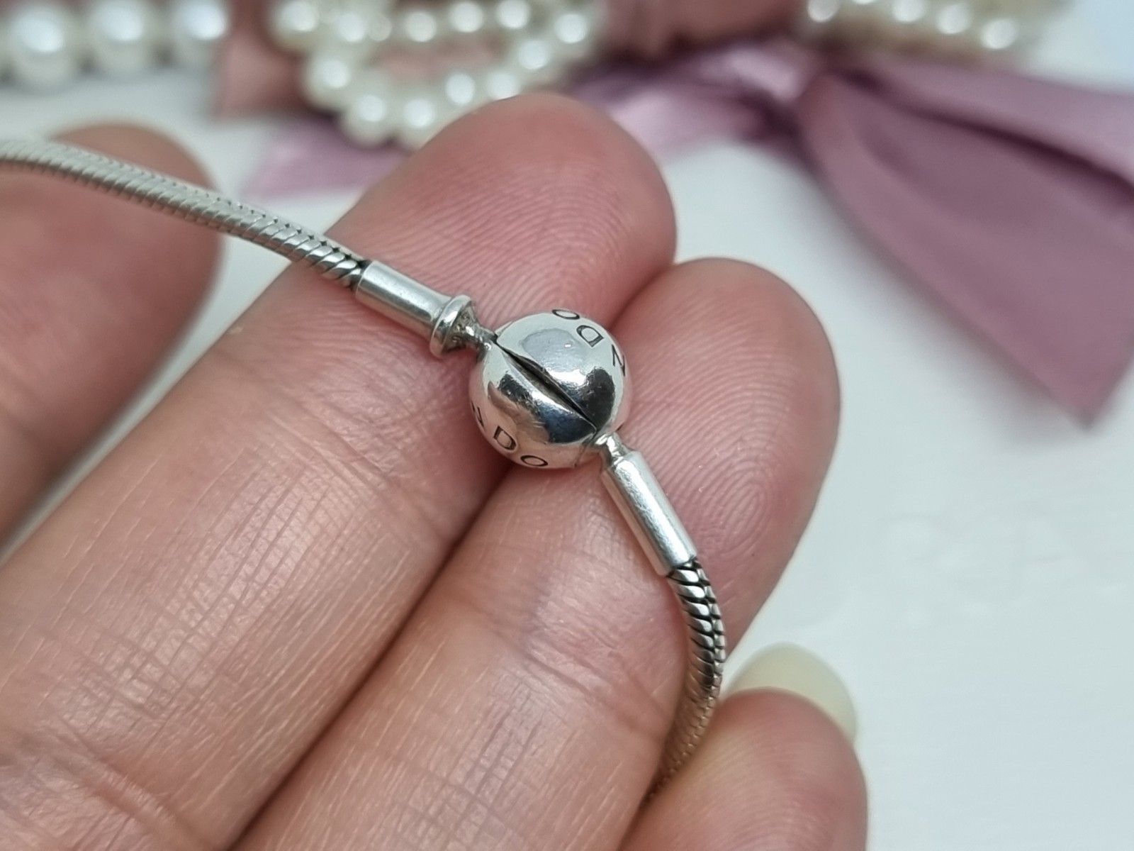 Genuine Pandora ESSENCE Snake Chain Bracelet Thin Chain 16cm 💕 R11