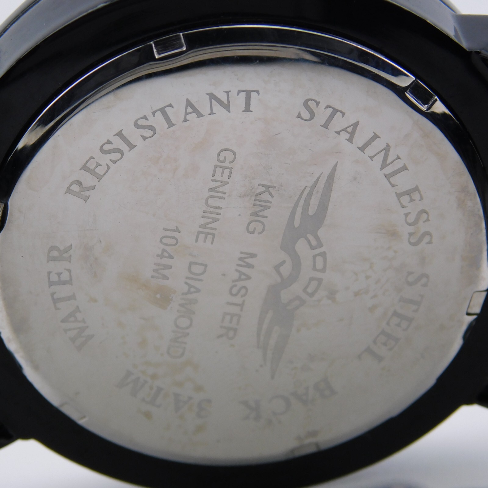 Massive KING MASTER Black Tone Quartz Men’s Watch Sz. 9″ New Battery