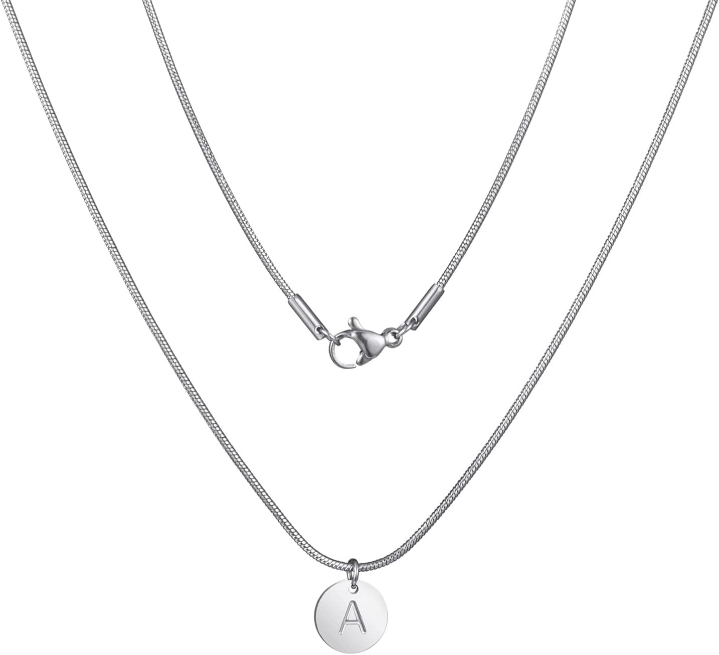 12 Pack Necklace Chains 18 Inches Stainless Steel Snake Chain Necklace