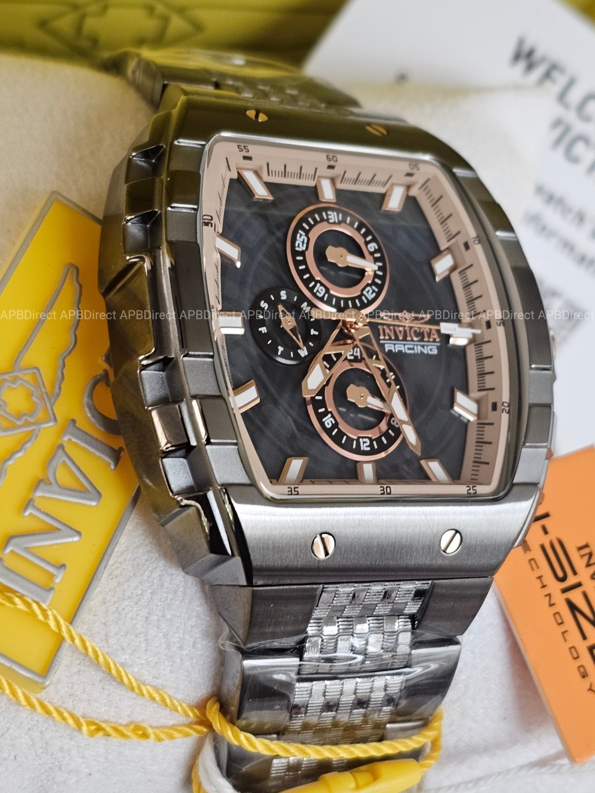 Invicta – S1 Rally – Gunmetal / Rose Gold Multifunction Quartz Mens Watch