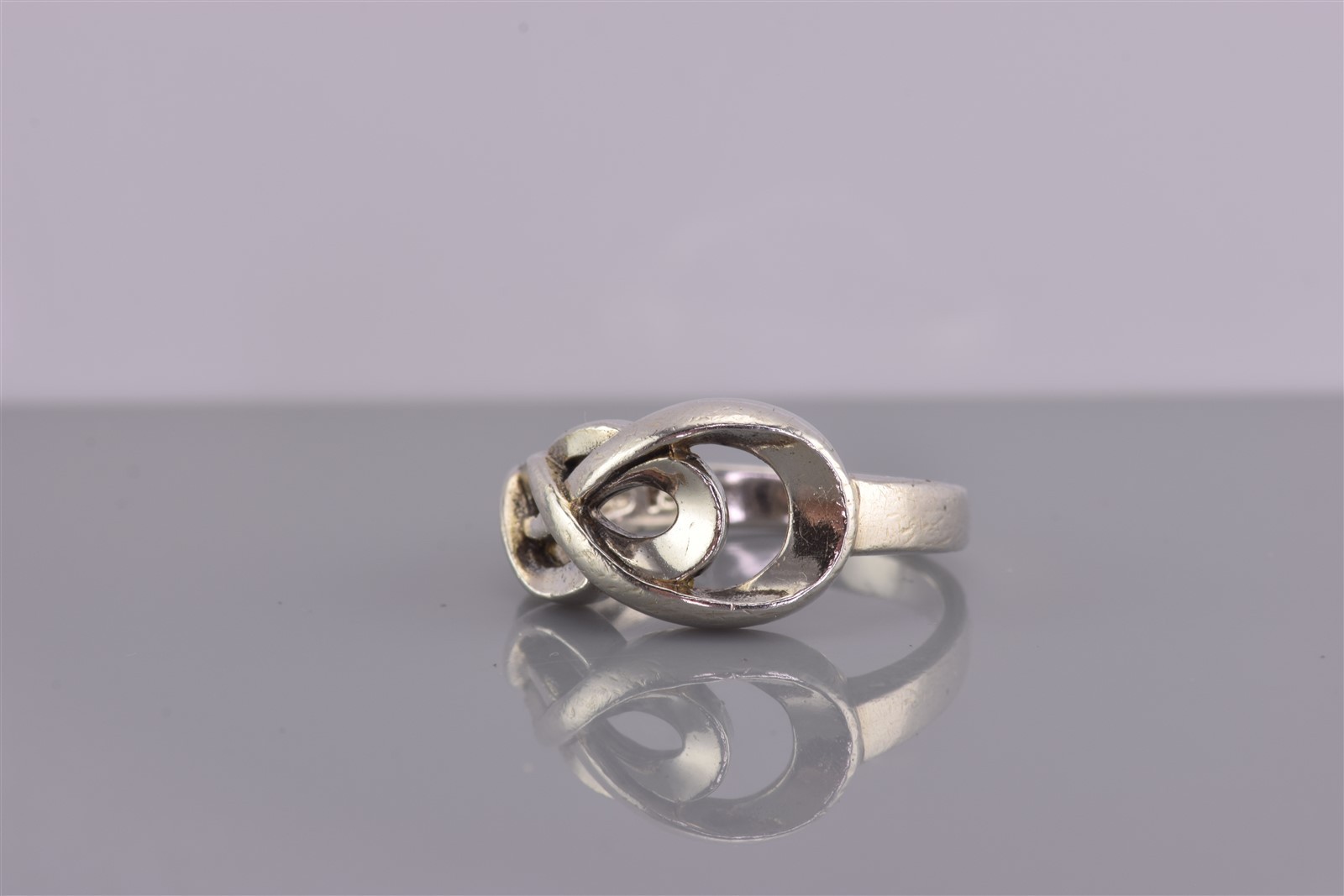 Peter Stone PSCL Sterling Silver Swirled Looped Ribbon Band Ring 925 Sz: 7