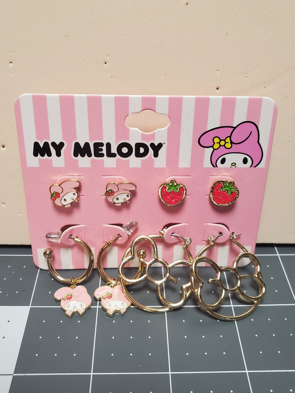 Sanrio My Melody Heart Charm Earring Set