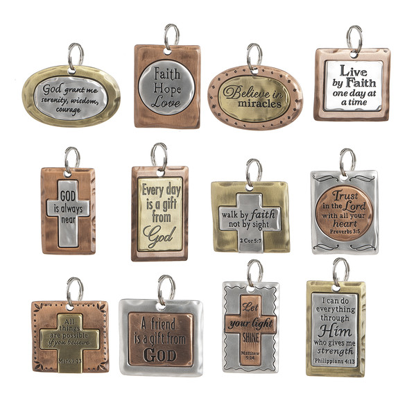 Mixed Metal Inspirational Charms 11 styles to choose from by Ganz ER38024