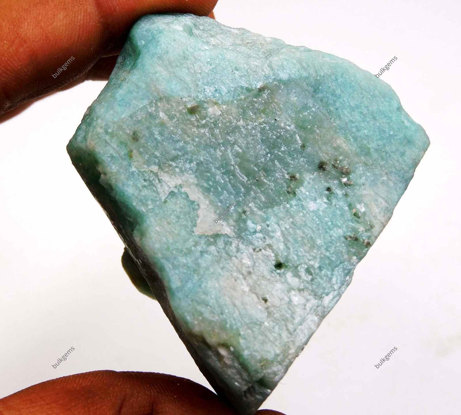 1260.75 Ct Natural Amazonite Blue Earth Mined Rough Certified Loose Gemstone