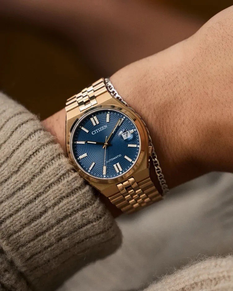 Citizen® Men’s Watch TSUYOSA Blue Dial Gold Automatic