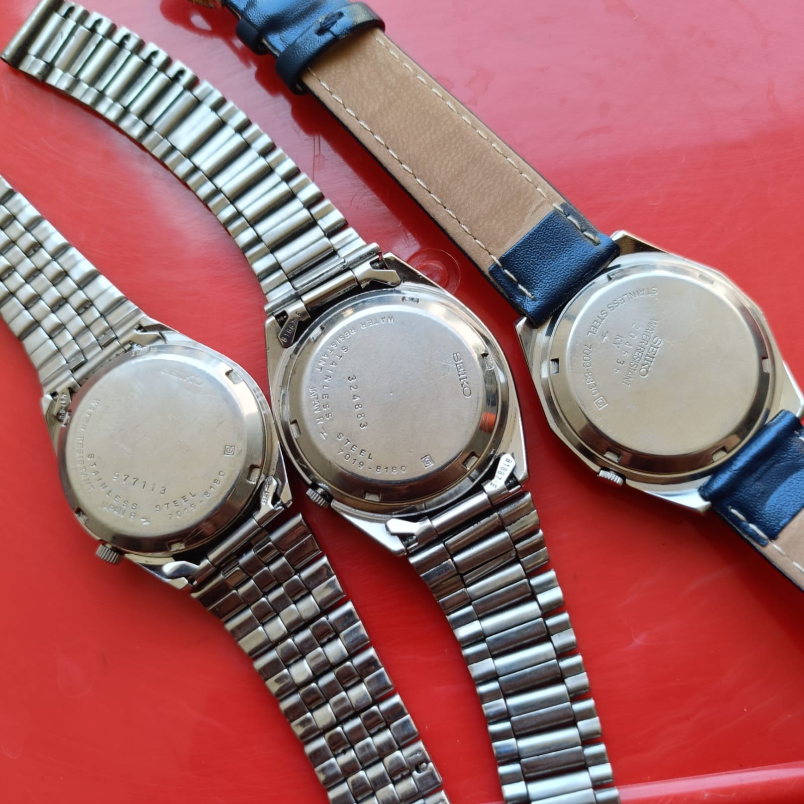 Lot of 3 Seiko 5 Automatic Watches 7009-3041 7019-6081 7009-8830 Vintage Men’s
