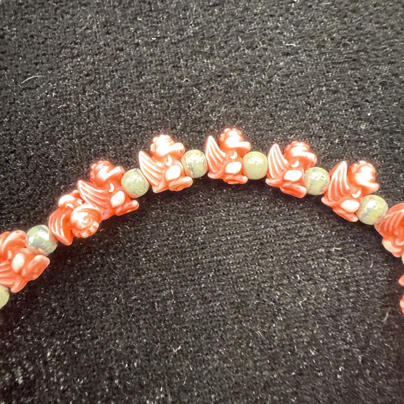 Vintage, Trrtlz Orange/Red Dragon, Elastic, Friendship Bracelet