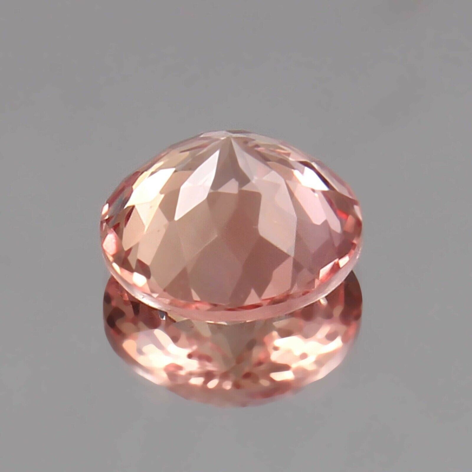 Natural Ceylon Padparadscha Sapphire Certified 6.5 Ct ROUND Cut Loose Gemstone