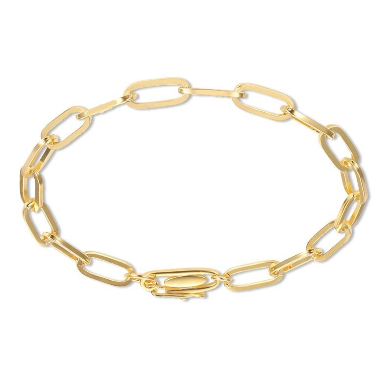 Elegant Paperclip 5mm Bracelet 8″ in 14k Yellow Gold Timeless, Chic & Gift-Ready