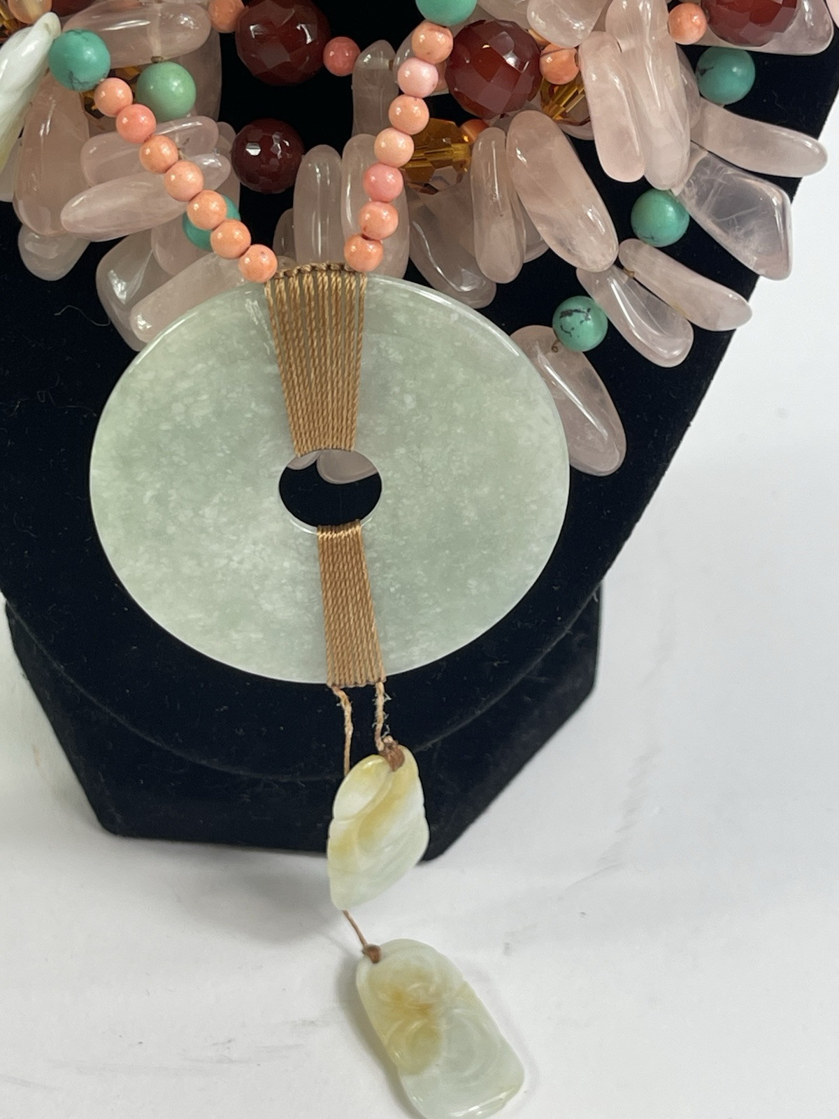 Simon Alcantara Design Polished Stone Necklace Stunning ! Bergdorf Goodman