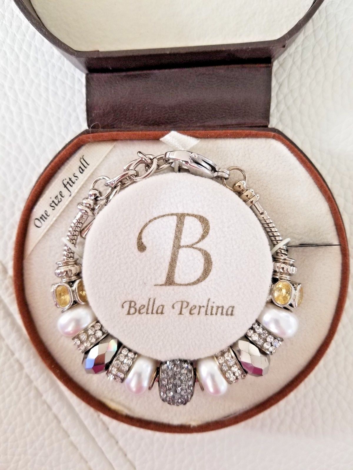 NWT Bella Perlina – Charms Bracelet Style – Pearl